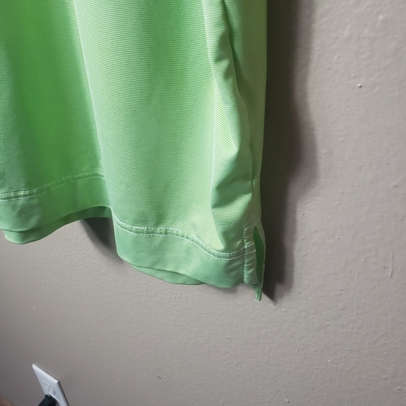 FootJoy Lime Mini Stripe Short Sleeve Performance Golf Polo-Size M - Picture 4 of 8